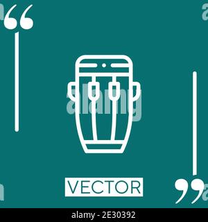 conga vector icon Linear icon. Editable stroke line Stock Vector