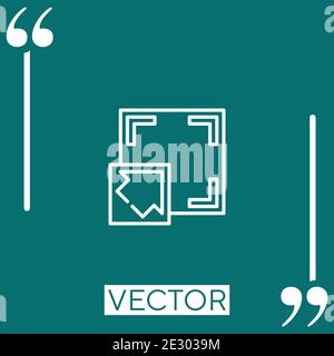 full screen vector icon Linear icon. Editable stroke line Stock Vector
