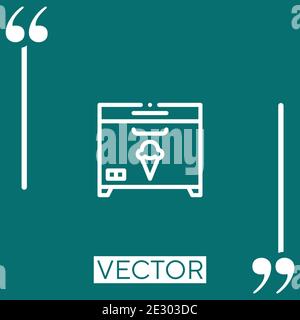freezer vector icon Linear icon. Editable stroked line Stock Vector