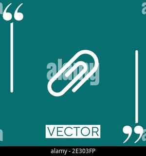 attach clipboard button Linear icon. Editable stroke line Stock Vector