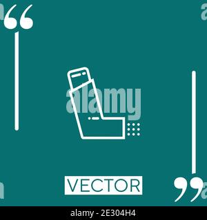 inhalator vector icon Linear icon. Editable stroke line Stock Vector