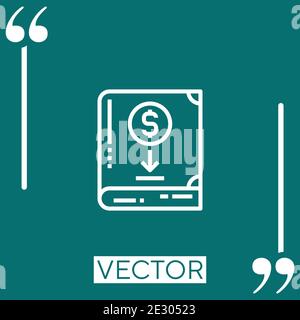 guidebook vector icon Linear icon. Editable stroked line Stock Vector