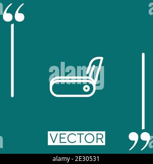 swiss knife vector icon Linear icon. Editable stroke line Stock Vector