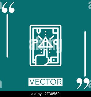 action game vector icon Linear icon. Editable stroked line Stock Vector