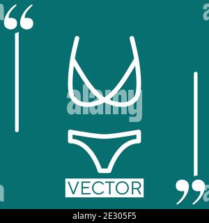 bikini vector icon Linear icon. Editable stroke line Stock Vector