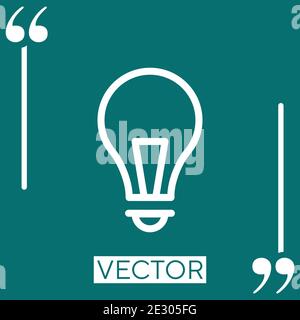 light bulb vector icon Linear icon. Editable stroke line Stock Vector