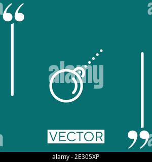wrecking ball vector icon Linear icon. Editable stroke line Stock Vector