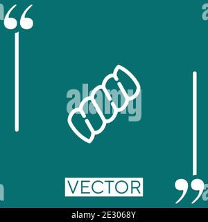 inclined marshmallow Linear icon. Editable stroke line Stock Vector