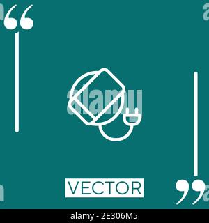 wireless charging vector icon Linear icon. Editable stroke line Stock Vector