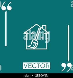 house cleaning vector icon Linear icon. Editable stroked line Stock Vector