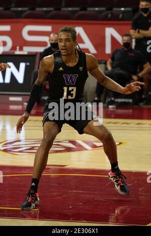 Washington forward Hameir Wright (13) smiles during the first half of ...