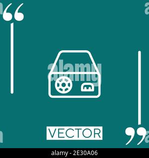 power source vector icon Linear icon. Editable stroke line Stock Vector