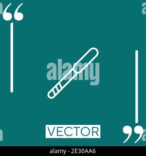 tonsils tester vector icon Linear icon. Editable stroke line Stock Vector