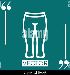 pants vector icon Linear icon. Editable stroke line Stock Vector