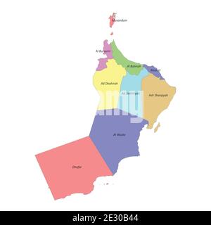 Muscat map. Detailed map of Muscat city administrative area. Cityscape ...