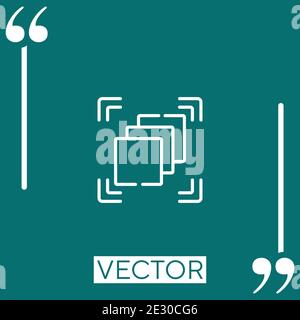 depth perception vector icon Linear icon. Editable stroke line Stock Vector