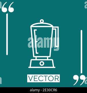 blender machine Linear icon. Editable stroke line Stock Vector