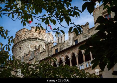 The Buonconsiglio castle in Trento. Trento, Trento district, Trentino Alto-Adige, Italy, Europe. Stock Photo