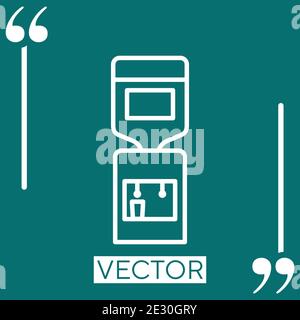 water machine Linear icon. Editable stroke line Stock Vector