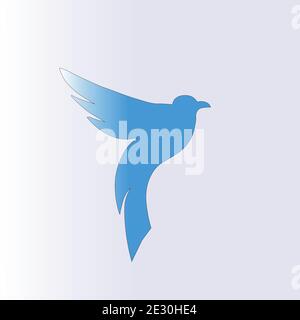 Ancient hawk bird logo vector Stock Vector