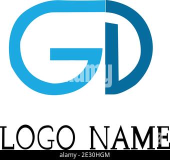 Abstract combined letters logo vector Stock Vector