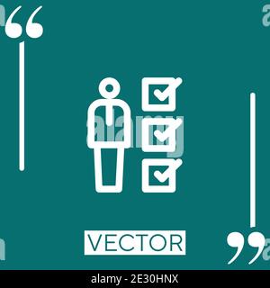checklist vector icon Linear icon. Editable stroked line Stock Vector