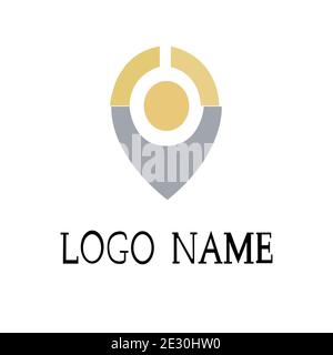 creative meeting point logo vector Stock Vector