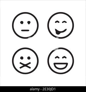 creative emojis set collection Stock Vector