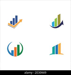 Business finance logo vector illustration Stock Vector