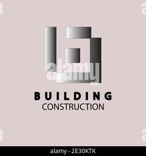 real estate building construction logo Stock Vector