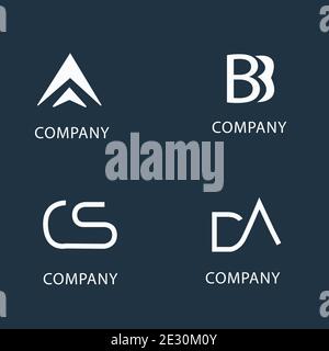 Abstract combined letters logo vector Stock Vector