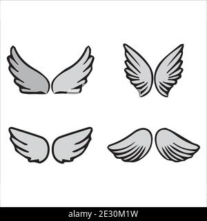 Angel wings vector set Stock Vector