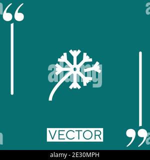 dandelion vector icon Linear icon. Editable stroked line Stock Vector