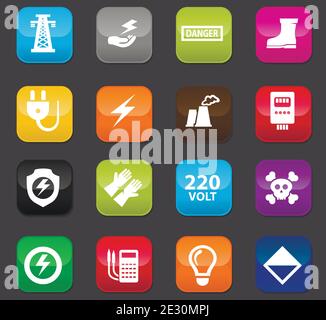 Hand power meter icons 9 set Stock Vector Image & Art - Alamy