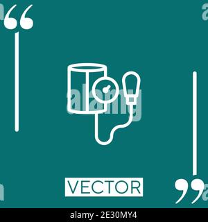 sphygmomanometer vector icon Linear icon. Editable stroke line Stock Vector
