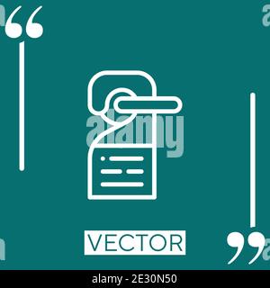 door hanger vector icon Linear icon. Editable stroke line Stock Vector