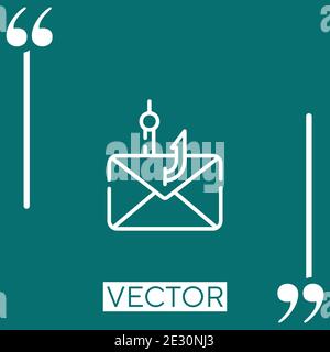 phishing vector icon Linear icon. Editable stroked line Stock Vector