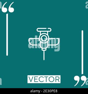 cannula vector icon Linear icon. Editable stroked line Stock Vector