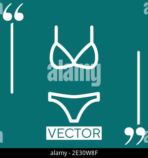 bikini vector icon Linear icon. Editable stroke line Stock Vector