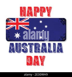 Happy Australia nameplate Stock Vector