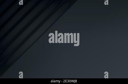 Abstract dark black textured panoramic background - Vector illustration Stock Vector