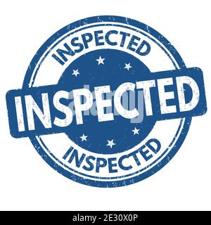 Inspected grunge rubber stamp on white background, vector illustration Stock Vector