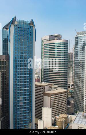 Vertical photo of modern building or skyscraper in big cities Stock Photo