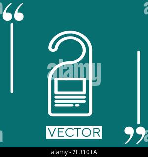 door hanger vector icon Linear icon. Editable stroke line Stock Vector