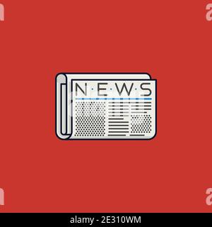 Rolled newspaper vector illustration for No News Is Good News Day on September 11 Stock Vector