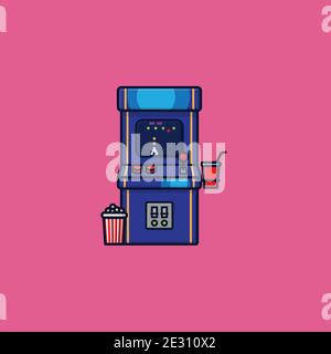 Arcade video game vector illustration for Video Games Day on September 12. Stock Vector