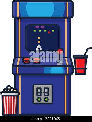 Arcade video game isolated  vector illustration for Video Games Day on September 12. Stock Vector