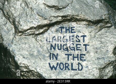 The largest nugget in the world in Skagway, Alaska Stock Photo