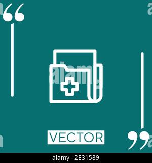 medical records vector icon Linear icon. Editable stroked line Stock Vector