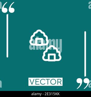 rice vector icon Linear icon. Editable stroked line Stock Vector